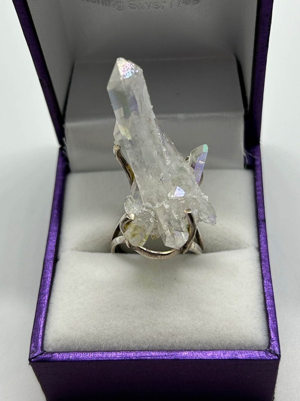 Angel Aura Crystal Ring- size 5.75